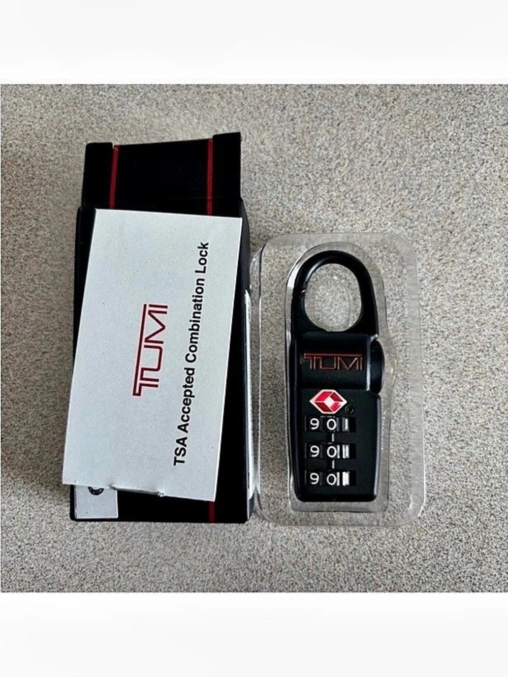 Tumi - TSA Accepted Combination Lock Black Combination Lock NWT